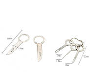 Набір інструментів для зняття обшивки та розбирання салону автомобіля 19 предметів - RED, фото 10