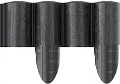 Газонна огорожа Cellfast 4 ECO — 10 секцій по 24 см, довжина 2,4 м, чорна