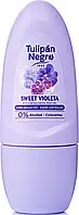 Дезодорант кульковий  "Солодка фіалка" Tulipan Negro Sweet Violet Deo Roll On
