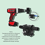 Насос на дриль для перекачки палива масла та води (20-30л/хв), фото 3