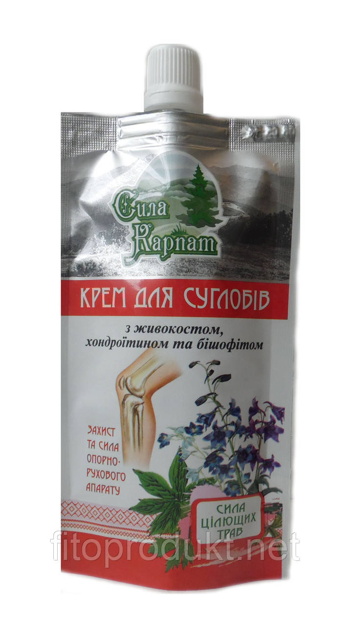 Живокіст із хондроїтином і бішофітом крем для суглобів 100 мл Сила Карпат