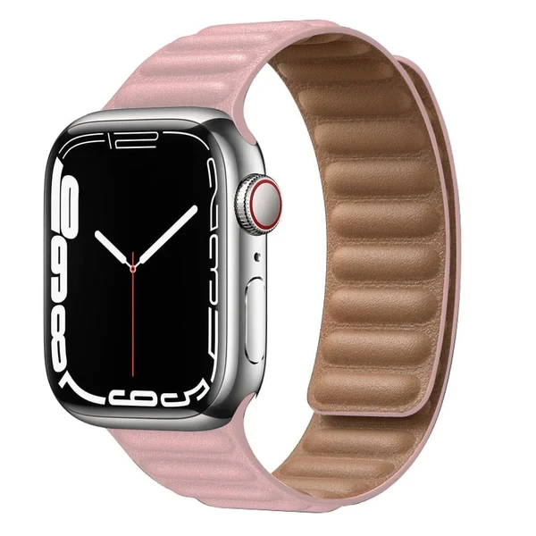 Ремінці  Magnetic Leather Loop - для Apple Watch  Pink  38/40/41mm