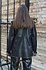 Актуальна жіноча дублянка косуха чорного кольру, фото 2