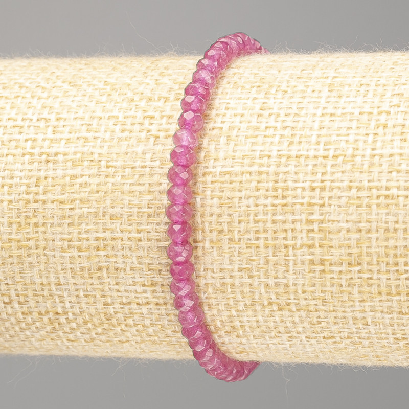 Браслет Турмалін (іміт.) гранований рондель d-4х3мм+- L-18см (стрейч) купити біжутерію гуртом