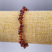 Браслет Гранат гесоніт натуральний камінь крихта d-6х3мм+- L-18см (стрейч) купити біжутерію гуртом