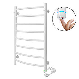 Рушникосушка електрична Flyme White Classic 8R (сенсорний терморегулятор, таймер) праве підключення