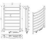 Рушникосушка електрична Flyme White Classic 8R (сенсорний терморегулятор, таймер) праве підключення, фото 7