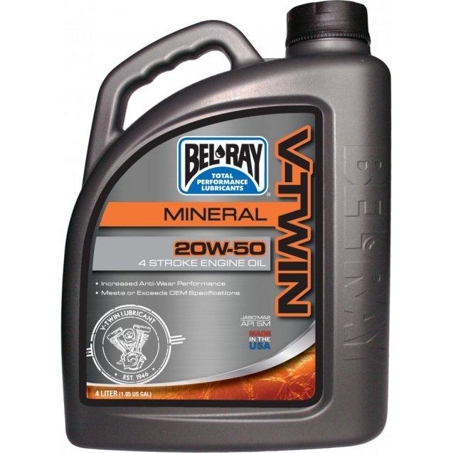 Моторна олія Bel-Ray V-TWIN Mineral 4T 20W-50 4L, фото 1