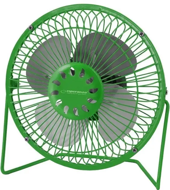 Настільний портативний вентилятор від USB Esperanza EA149G Yugo green 15cm 2.5W Польща