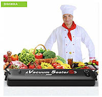 Вакууматор Vacuum Sealer вакуумний пакувальник для їжі, побутовий вакууматор чорний