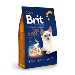 Brit Premium Indoor Chicken для кішок із куркою 8 кг