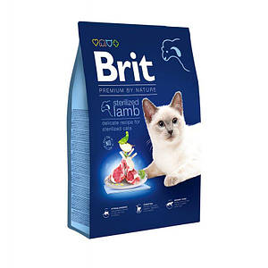 Brit Premium Sterilised Lamb для стерилізованих кішок з ягням 8 кг