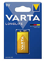 VARTA Батарейка LONGLIFE щелочная 6LR61(6LF22, MN1604, MX1604 ,Крона) блистер, 1 шт. Baumar - Сделай Это