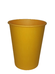 Паперові жовті стакани 250 мл для кав'ярень одноразові кавові для капучино чаю