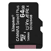 Карта памяти Kingston microSD 64GB C10 UHS-I R100MB/s