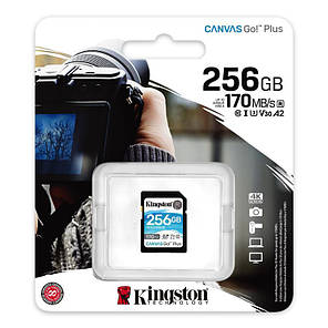 Карта пам'яті Kingston SD 256GB  C10 UHS-I U3 R170/W90MB/s, фото 4