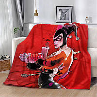 Плед Харли Квин комикс качественное покрывало с 3D рисунком размер 160х200