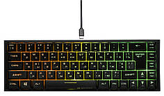 Клавіатура мембранна 2E GAMING KG360 68key, USB-A/WL, EN/UA/RU, RGB, чорний