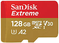 Карта памяти SanDisk microSD 128GB C10 UHS-I U3 R190/W90MB/s Extreme V30