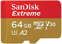 Карта памяти SanDisk microSD 64GB C10 UHS-I U3 R170/W80MB/s Extreme V30