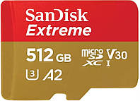 Карта памяти SanDisk microSD 512GB C10 UHS-I U3 R190/W130MB/s Extreme V30