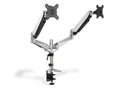 Кріплення DIGITUS Dual Monitor Clamp gas spring, 15-32", з нахилом, поворотом, фото 1