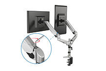 Кріплення DIGITUS Dual Monitor Clamp gas spring, 15-32", з нахилом, поворотом, фото 6