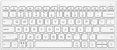 Клавіатура мембранна HP 350 Compact Multi-Device, 78key, BT, EN/UKR, білий