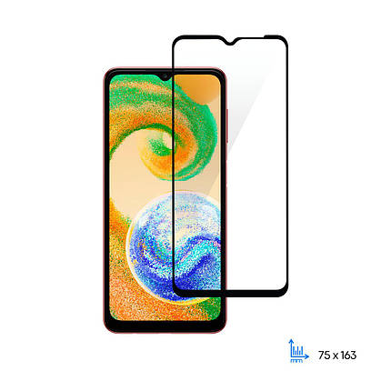 Захисне скло 2E для Samsung Galaxy A04/A04s (A045/A047), 2.5D FCFG,(1 Pack),black border, фото 1