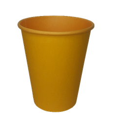 Паперові жовті стаканчики 400 мл одноразові для чаю, кави