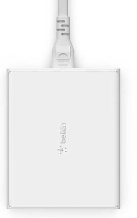 Зарядний пристрій мережевий Belkin 108Вт 2хUSB-С GAN PD PPS/2хUSB-A, білий, фото 1