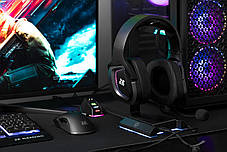 Гарнітура 2E Gaming HG340 RGB USB 7.1 — дротова, USB, об’ємний звук 7.1, чорна, фото 2