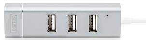 Концентратор-адаптер DIGITUS USB Type-C, 3xUSB+Fast Ethernet DA-70253, фото 1
