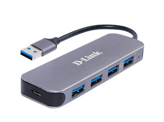 USB-концентратор D-Link DUB-1340 — 4 порти USB 3.0 з блоком живлення, фото 1