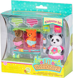Ігровий набір Li’l Woodzeez WZ6780Z — няня, фігурки з аксесуарами для догляду за малюками, фото 3