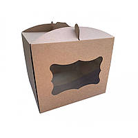 Картонная коробка для торта с окном 300*300*250 мм