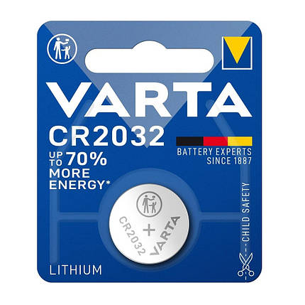 Батарейка VARTA літієва CR2032 блістер, 1 шт., фото 1