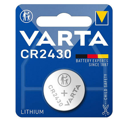 Батарейка VARTA літієва CR2430 блістер, 1 шт., фото 1