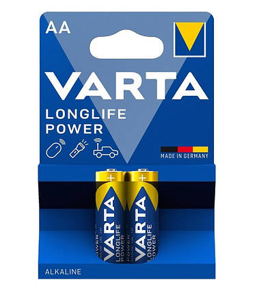 Батарейка VARTA LONGLIFE Power лужна AA блістер, 2 шт., фото 1