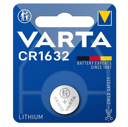 Батарейка VARTA літієва CR1632 блістер, 1 шт., фото 1