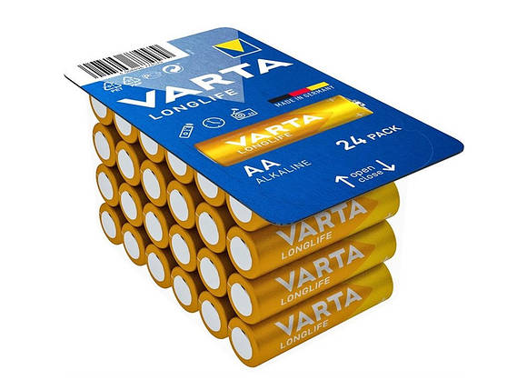 Батарейка VARTA LONGLIFE лужна AA блістер, 24 шт., фото 1