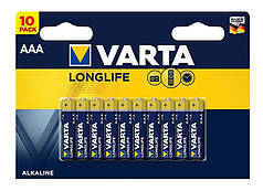 Батарейка VARTA LONGLIFE лужна AAA блістер, 10 шт.