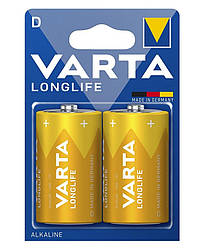 Батарейка VARTA LONGLIFE лужна D(LR20)  блістер, 2 шт.