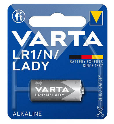 Батарейка VARTA лужна LR1(910А, MN9100) блістер, 1 шт., фото 1