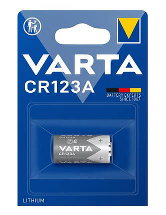 Батарейка VARTA літієва CR123 блістер, 1 шт., фото 1