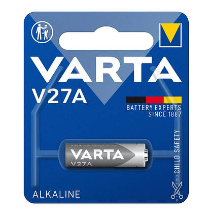 Батарейка VARTA лужна V27 A (MN27, 27А, GP27A, L828) блістер, 1 шт., фото 1
