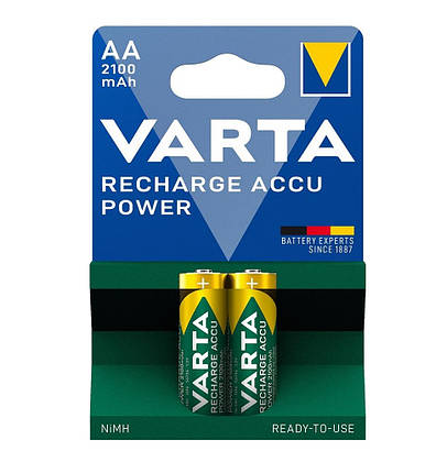 Акумулятор VARTA NI-MH Power AA 2100 мАг, 2 шт., фото 1