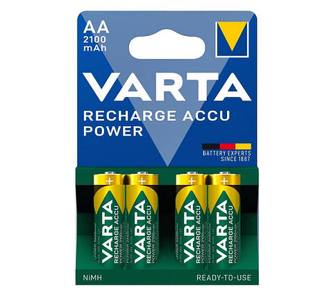 Акумулятор VARTA NI-MH Power AA 2100 мАг, 4 шт., фото 1