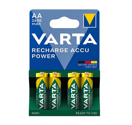 Акумулятор VARTA NI-MH Power AA 2600 мАг, 4 шт., фото 1