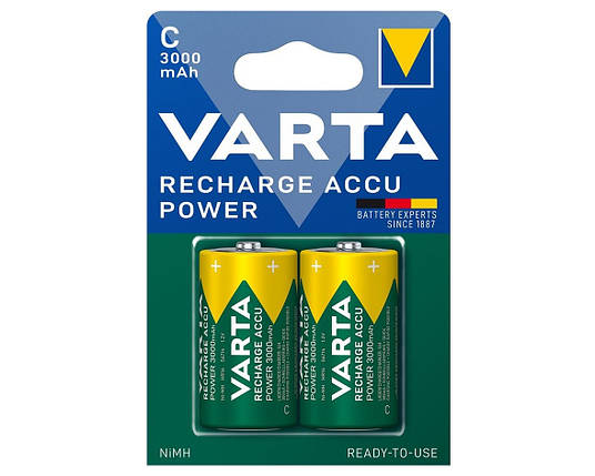 Акумулятор VARTA NI-MH Power C(LR14) 3000 мАг, 2 шт., фото 1